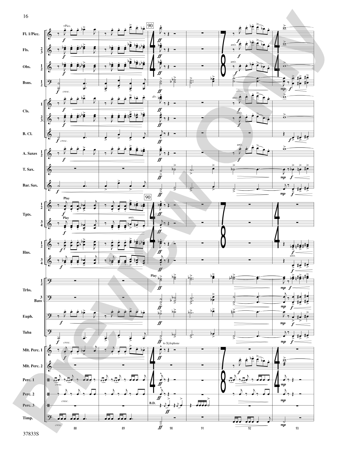 Symphonic Essay: Score