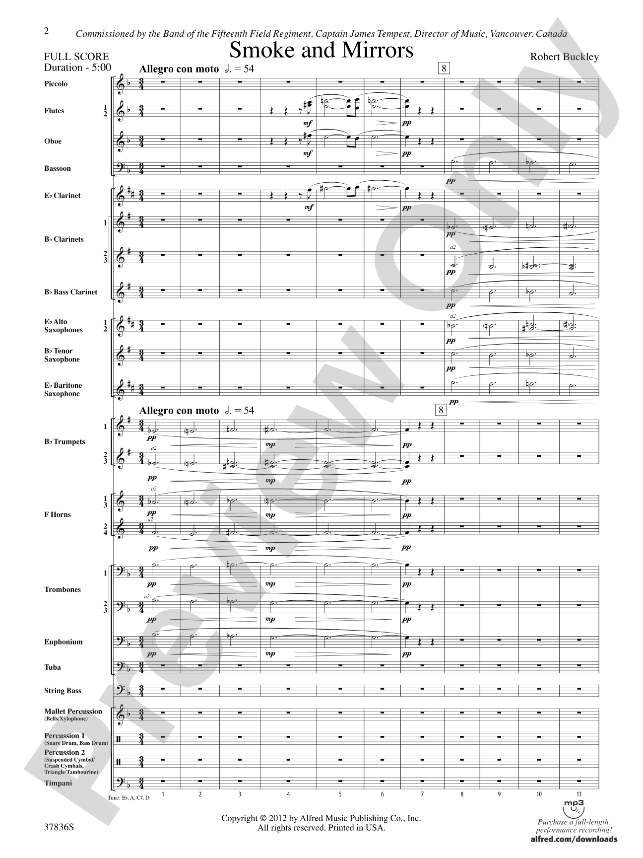Smoke and Mirrors: Concert Band Conductor Score & Parts