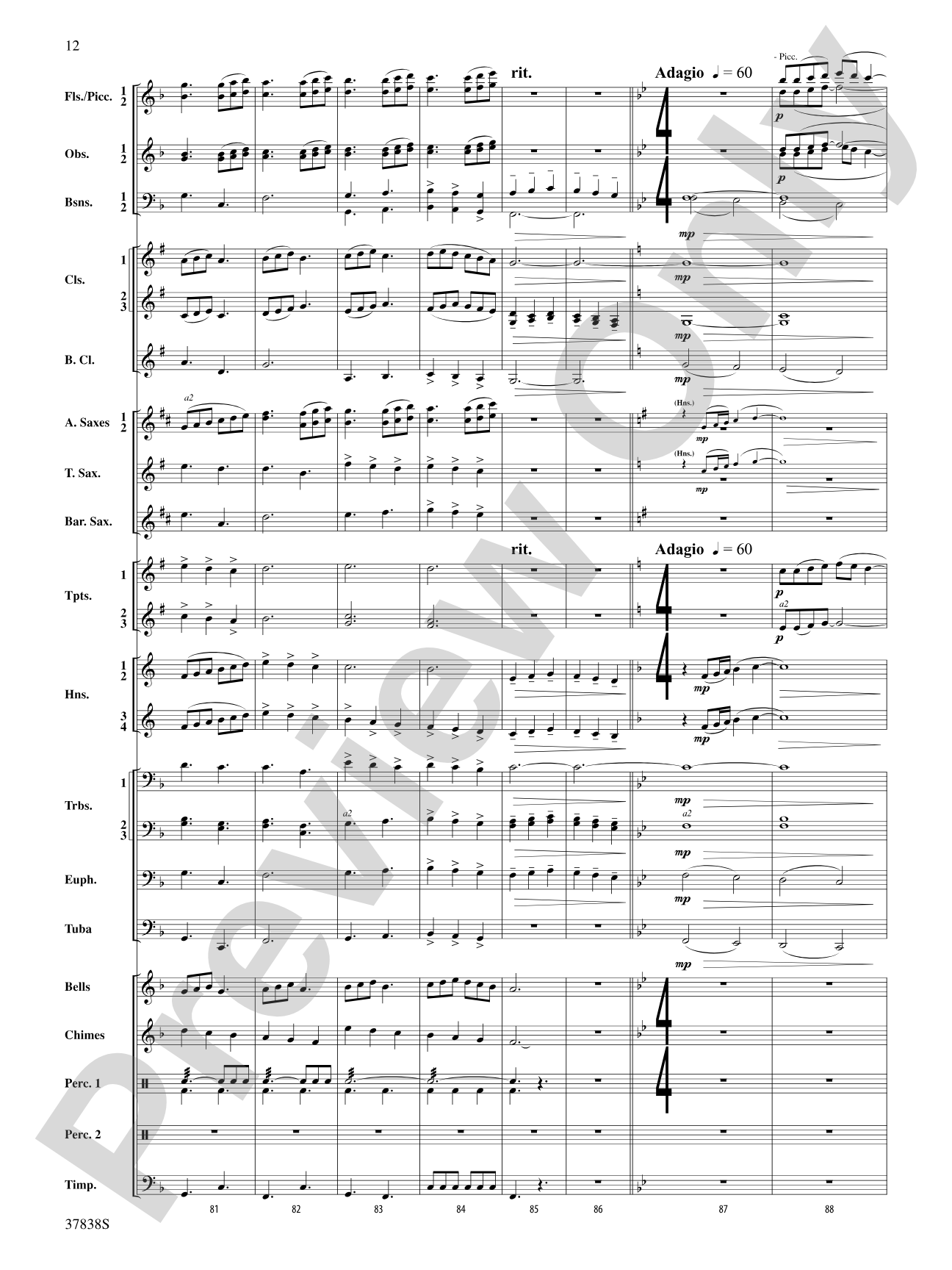 Joyful Variations: Concert Band Conductor Score & Parts