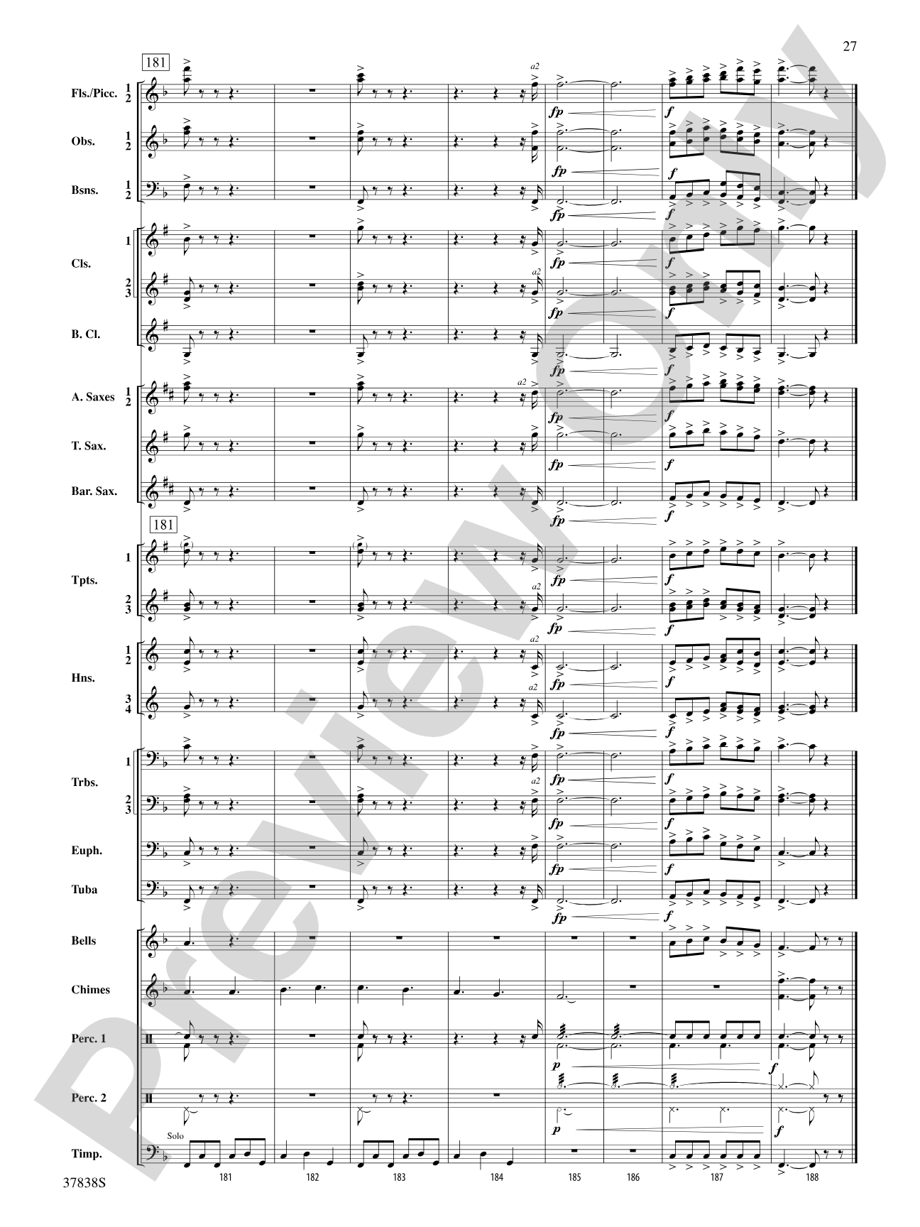 Joyful Variations: Concert Band Conductor Score & Parts