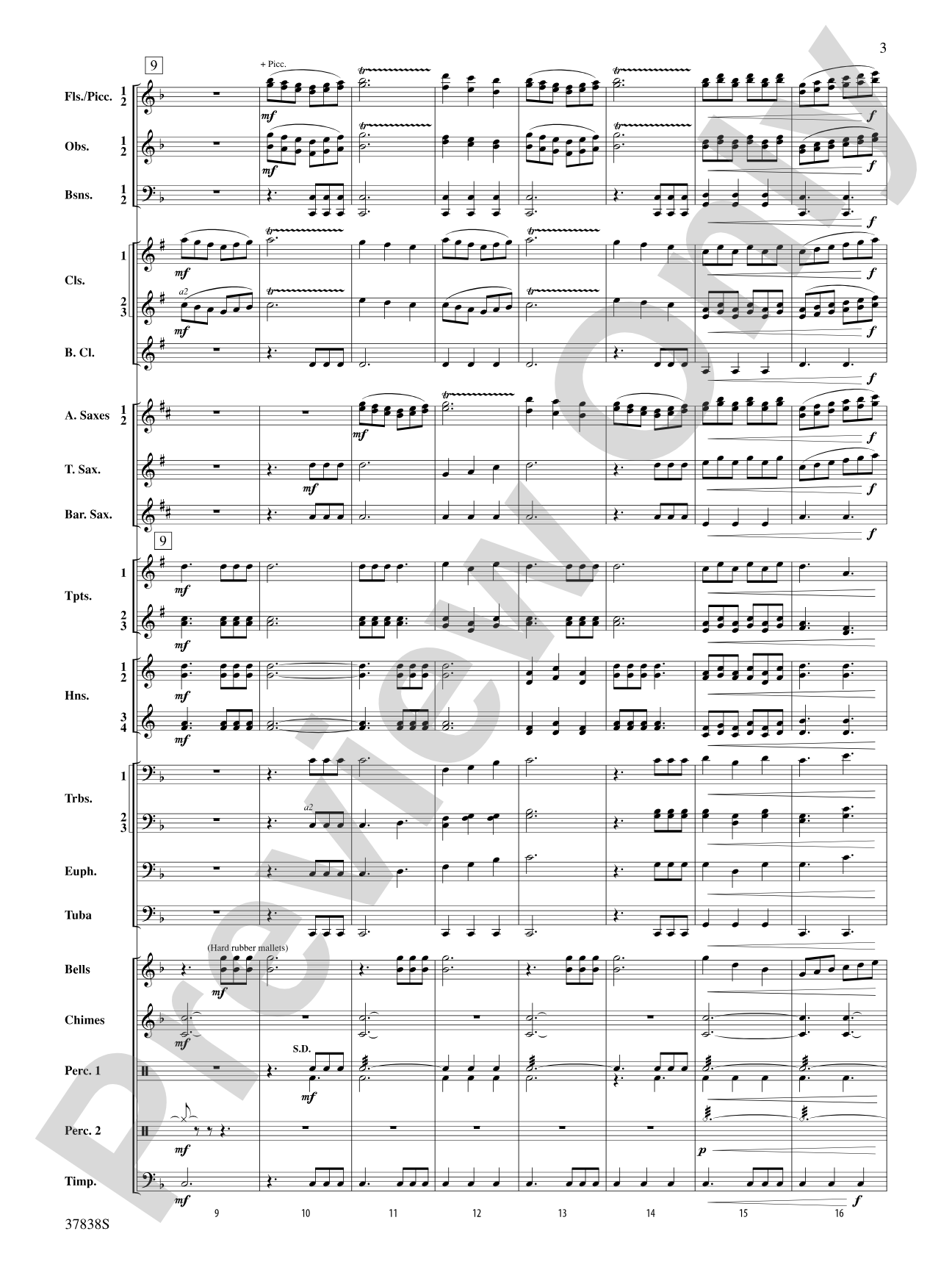 Joyful Variations: Concert Band Conductor Score & Parts