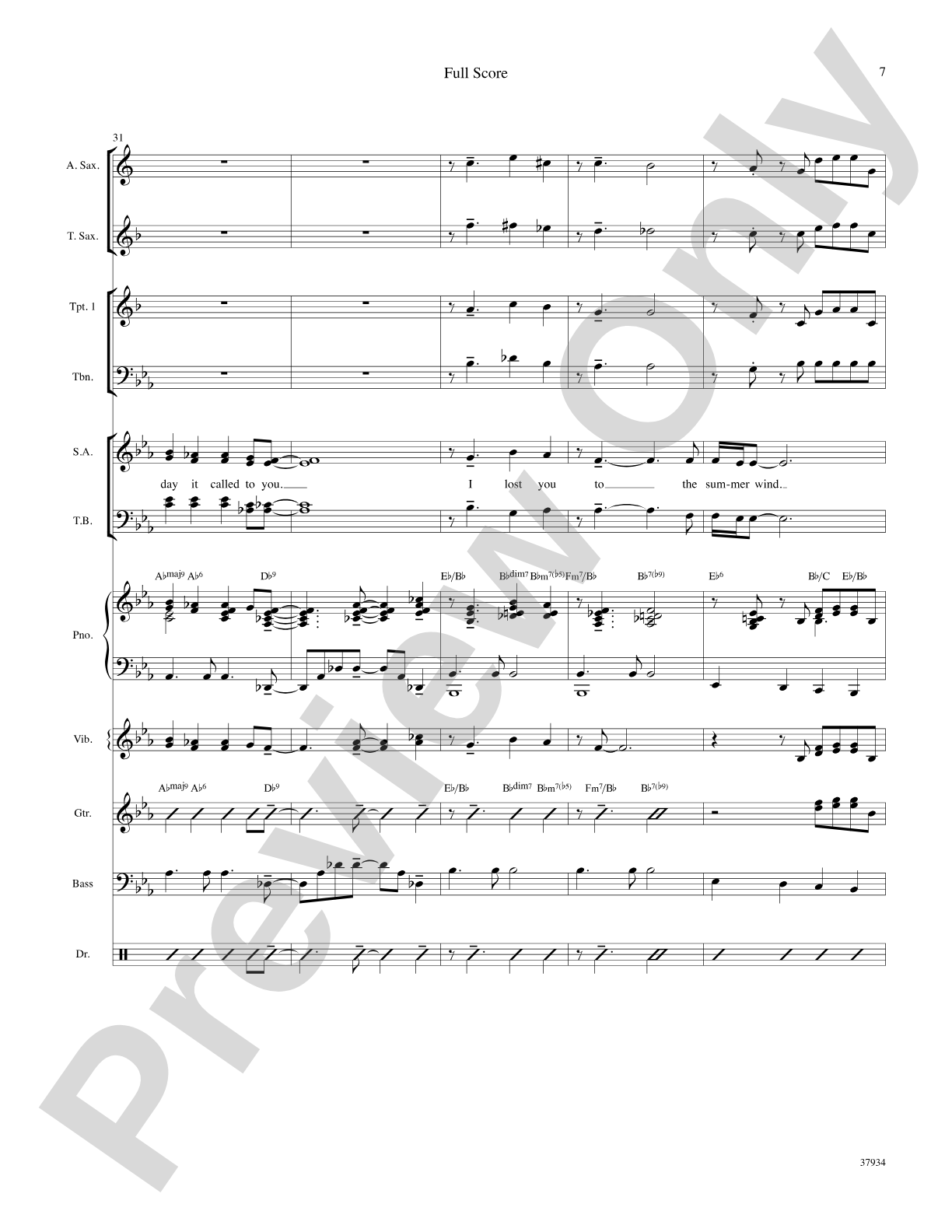 Summer Wind: Choral SoundPax