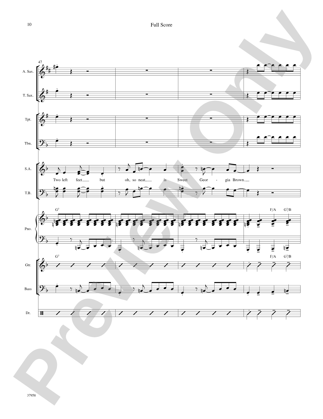 Sweet Georgia Brown: Choral SoundPax