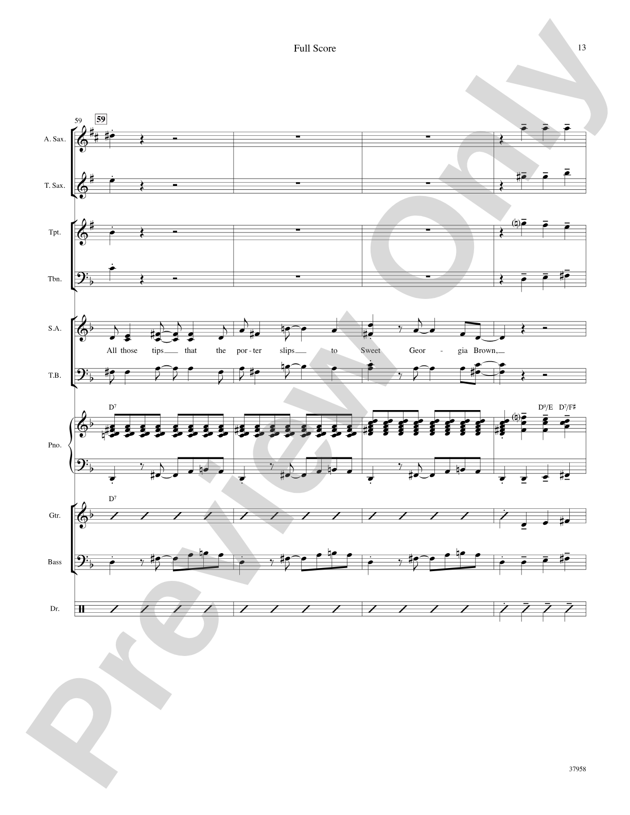 Sweet Georgia Brown: Choral SoundPax