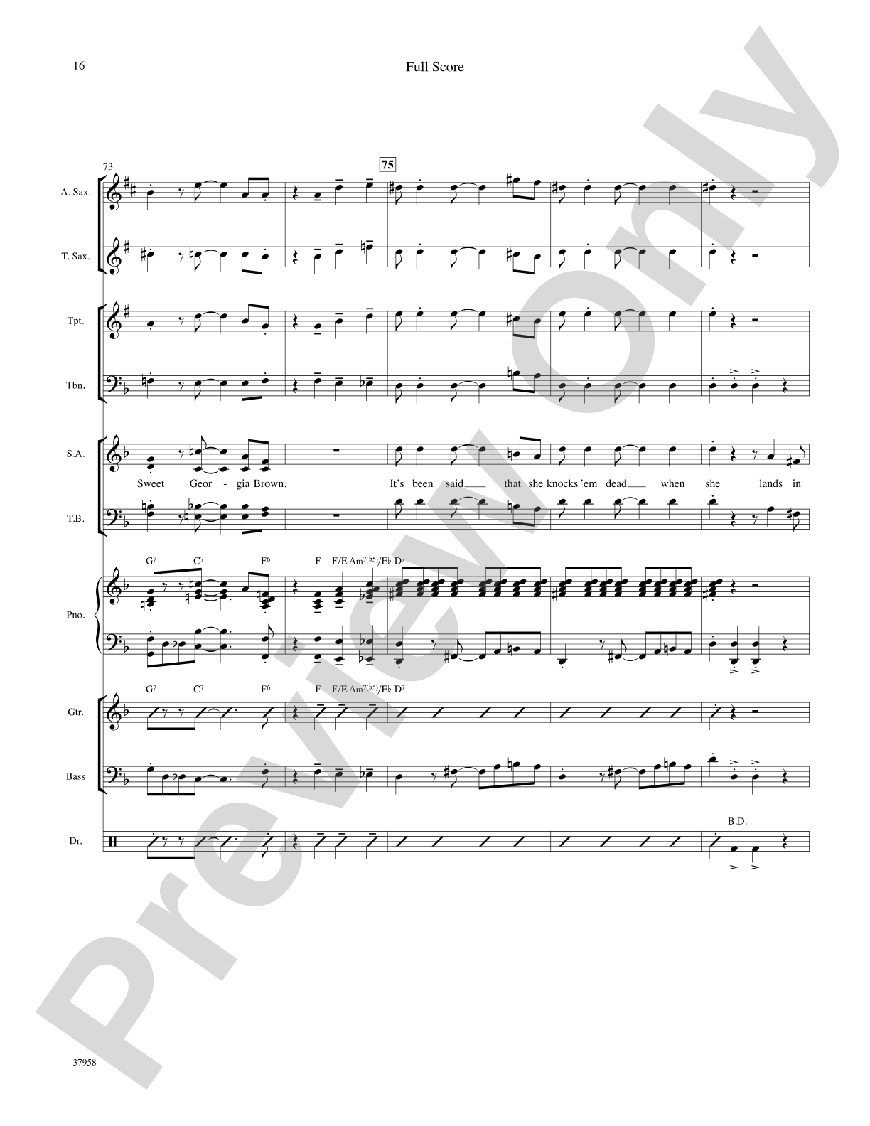 Sweet Georgia Brown: Choral SoundPax