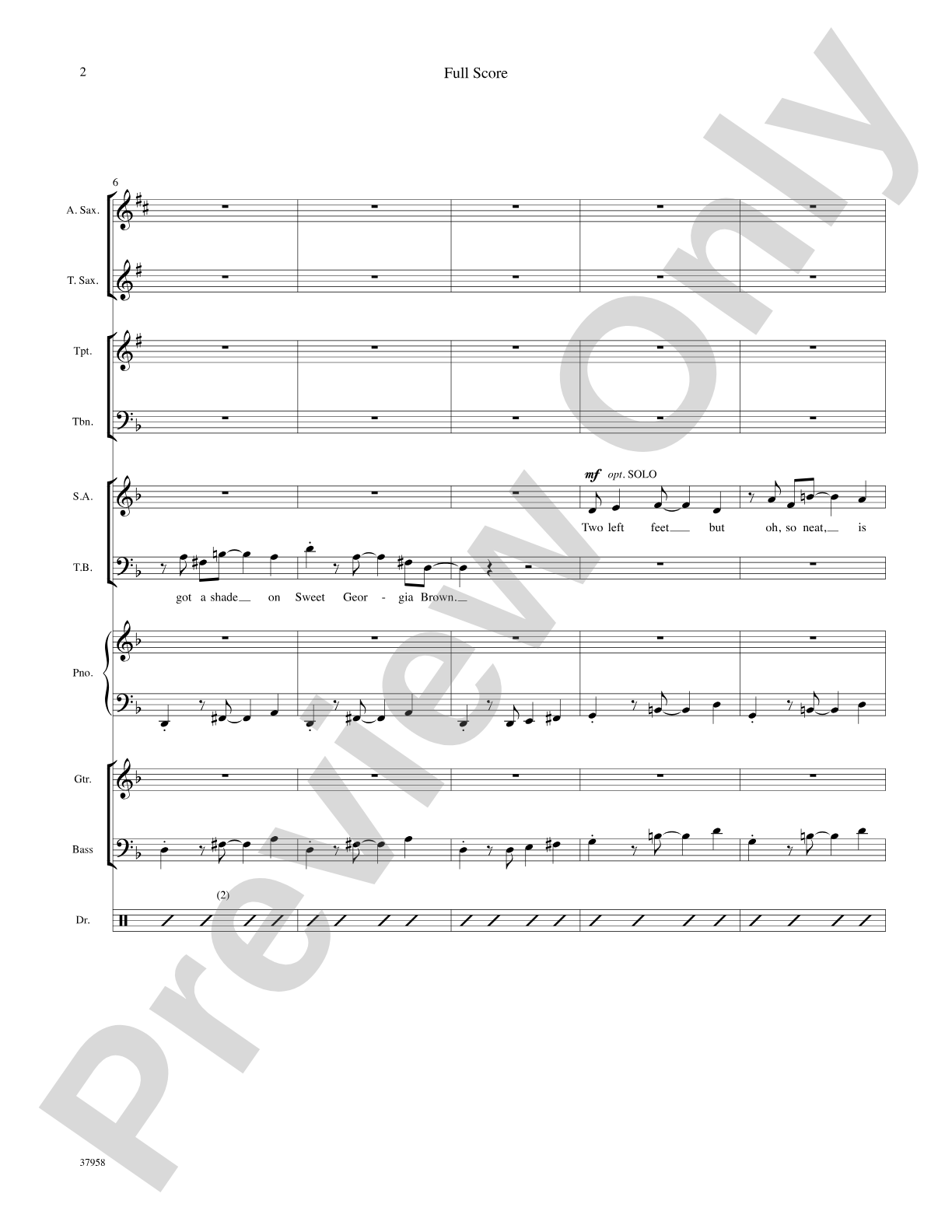 Sweet Georgia Brown: Choral SoundPax