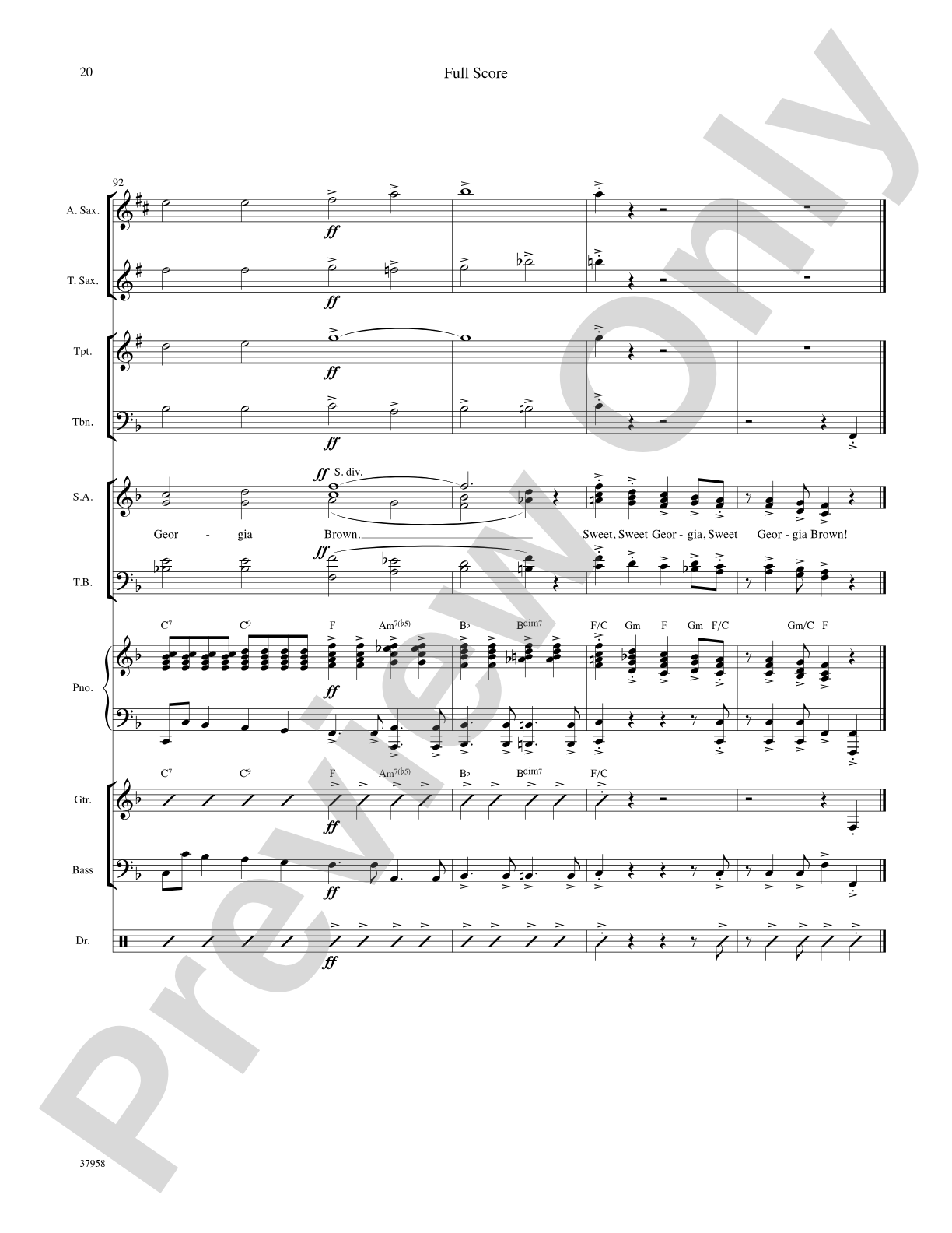 Sweet Georgia Brown: Choral SoundPax