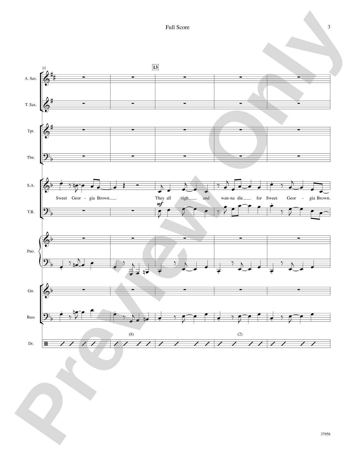 Sweet Georgia Brown: Choral SoundPax