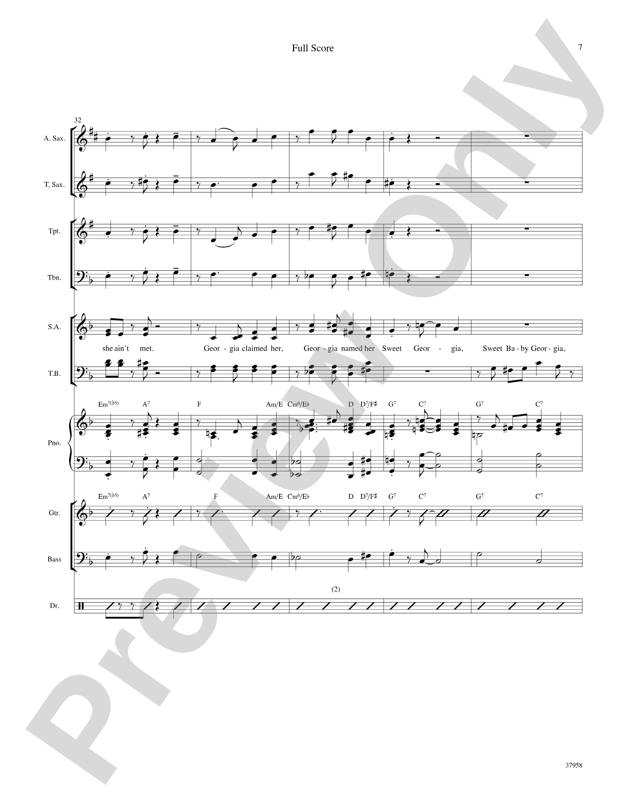Sweet Georgia Brown: Choral SoundPax
