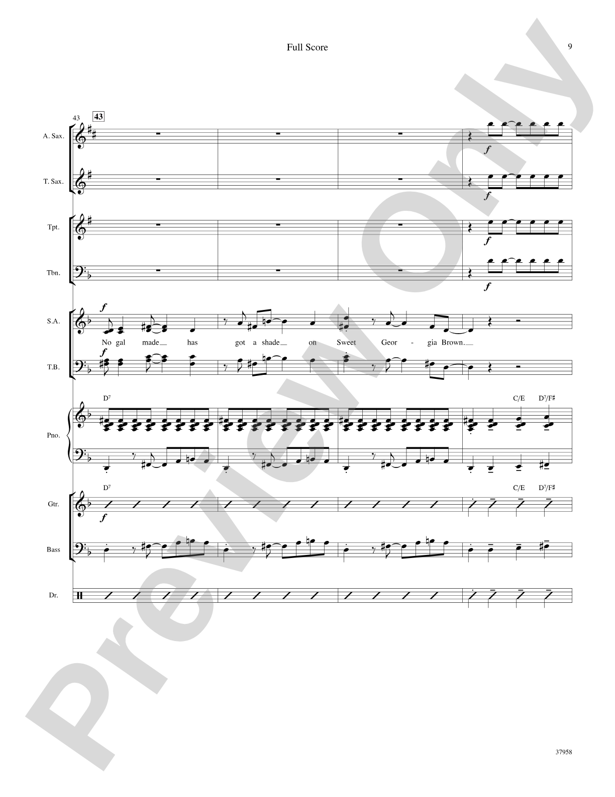 Sweet Georgia Brown: Choral SoundPax