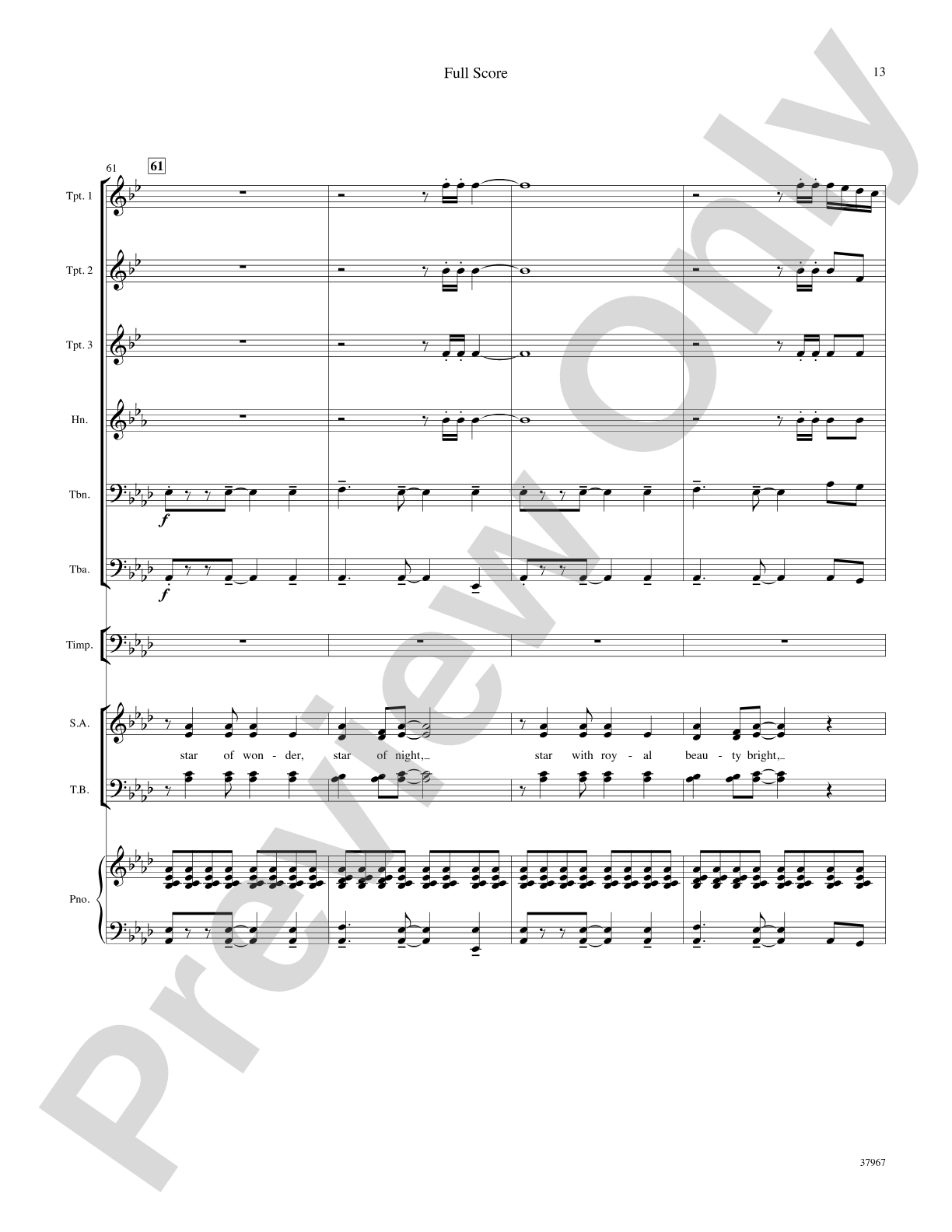 We Three Kings: Score: Choral SoundPax