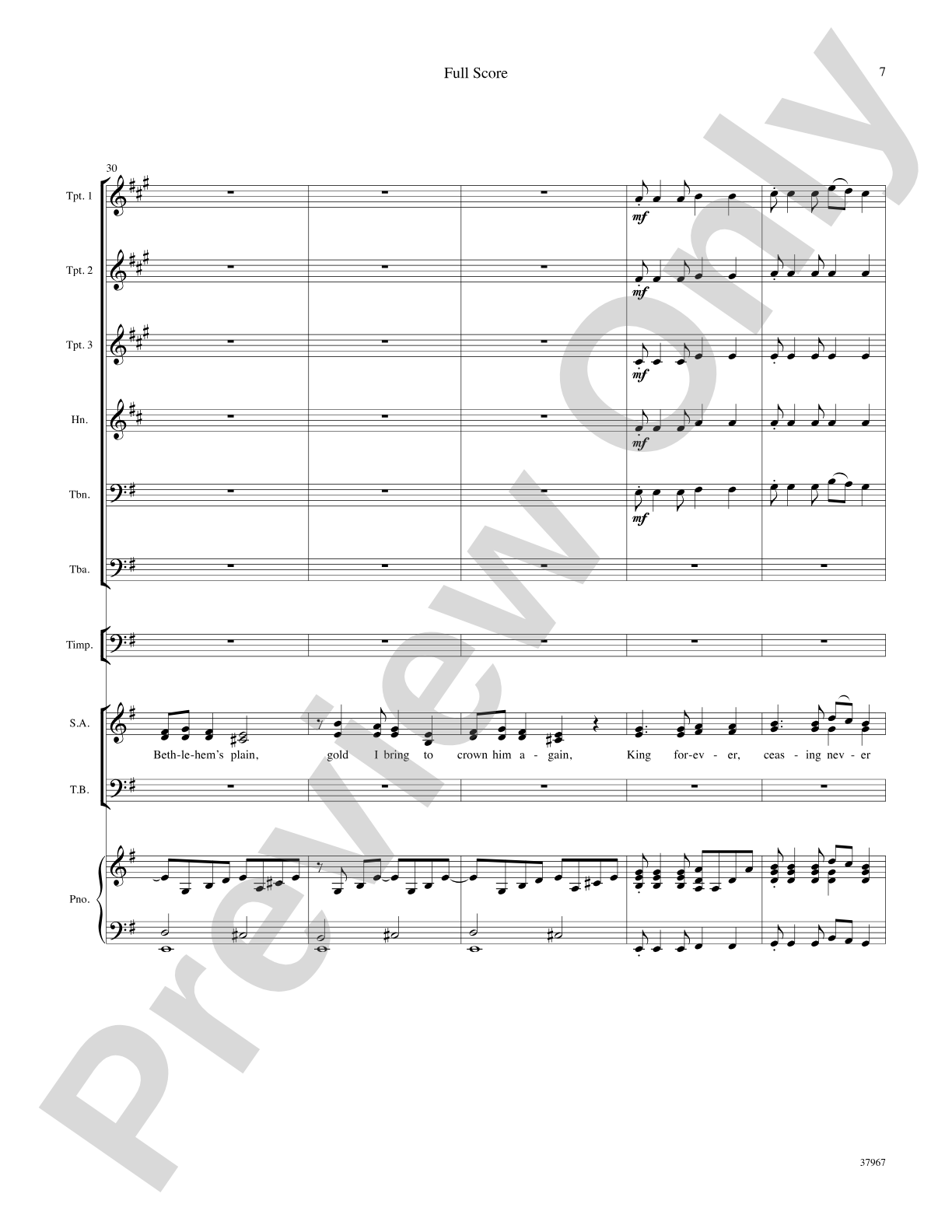 We Three Kings: Score: Choral SoundPax