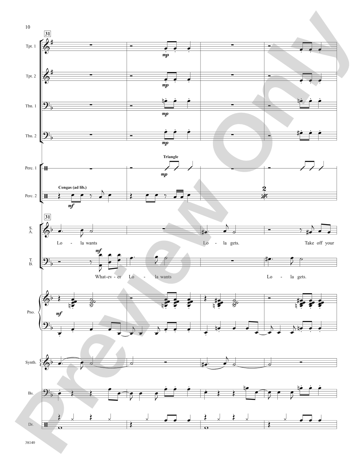 Whatever Lola Wants (Lola Gets) (from the musical Damn Yankees): Choral SoundPax