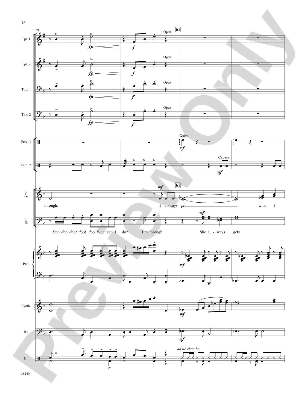 Whatever Lola Wants (Lola Gets) (from the musical Damn Yankees): Choral SoundPax