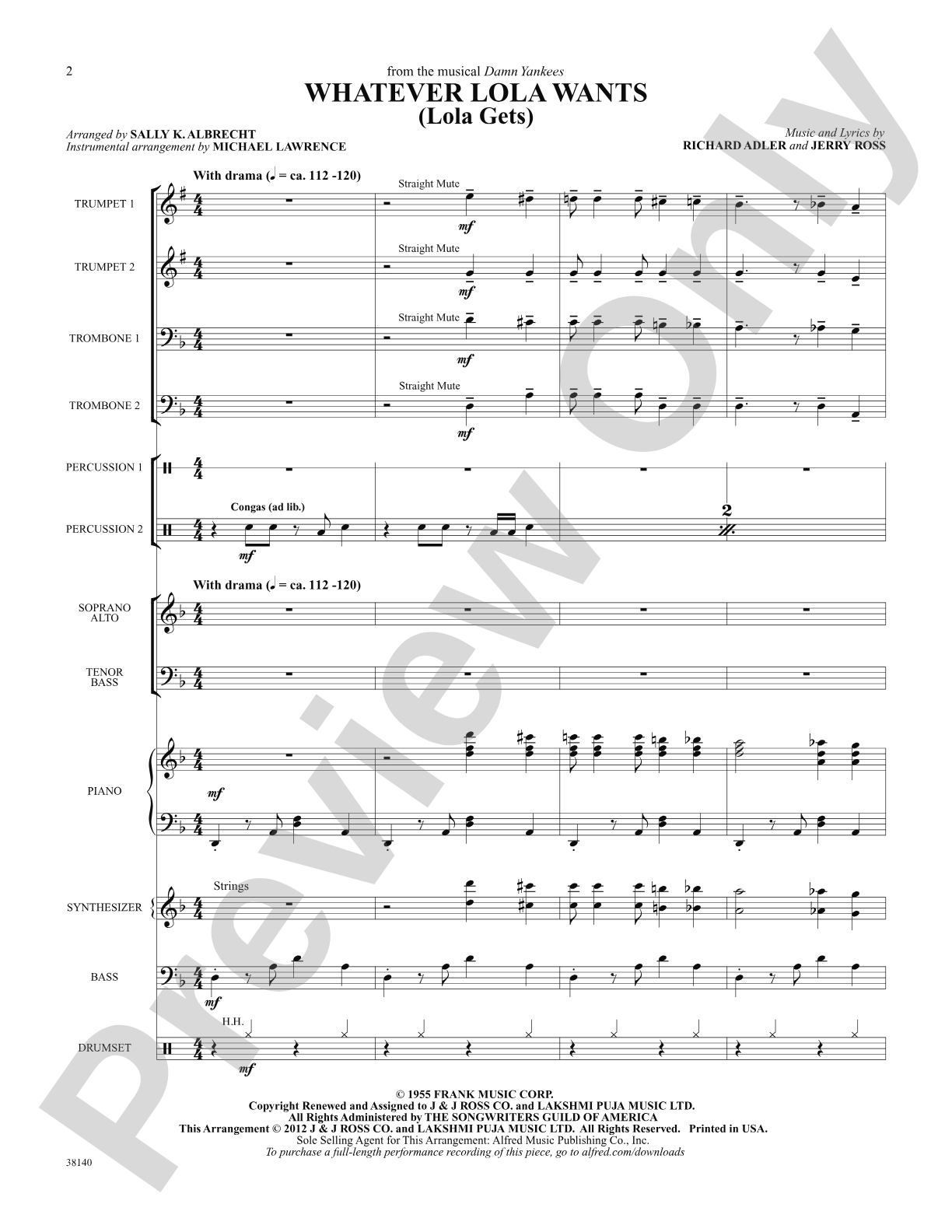 Whatever Lola Wants (Lola Gets) (from the musical Damn Yankees): Choral SoundPax