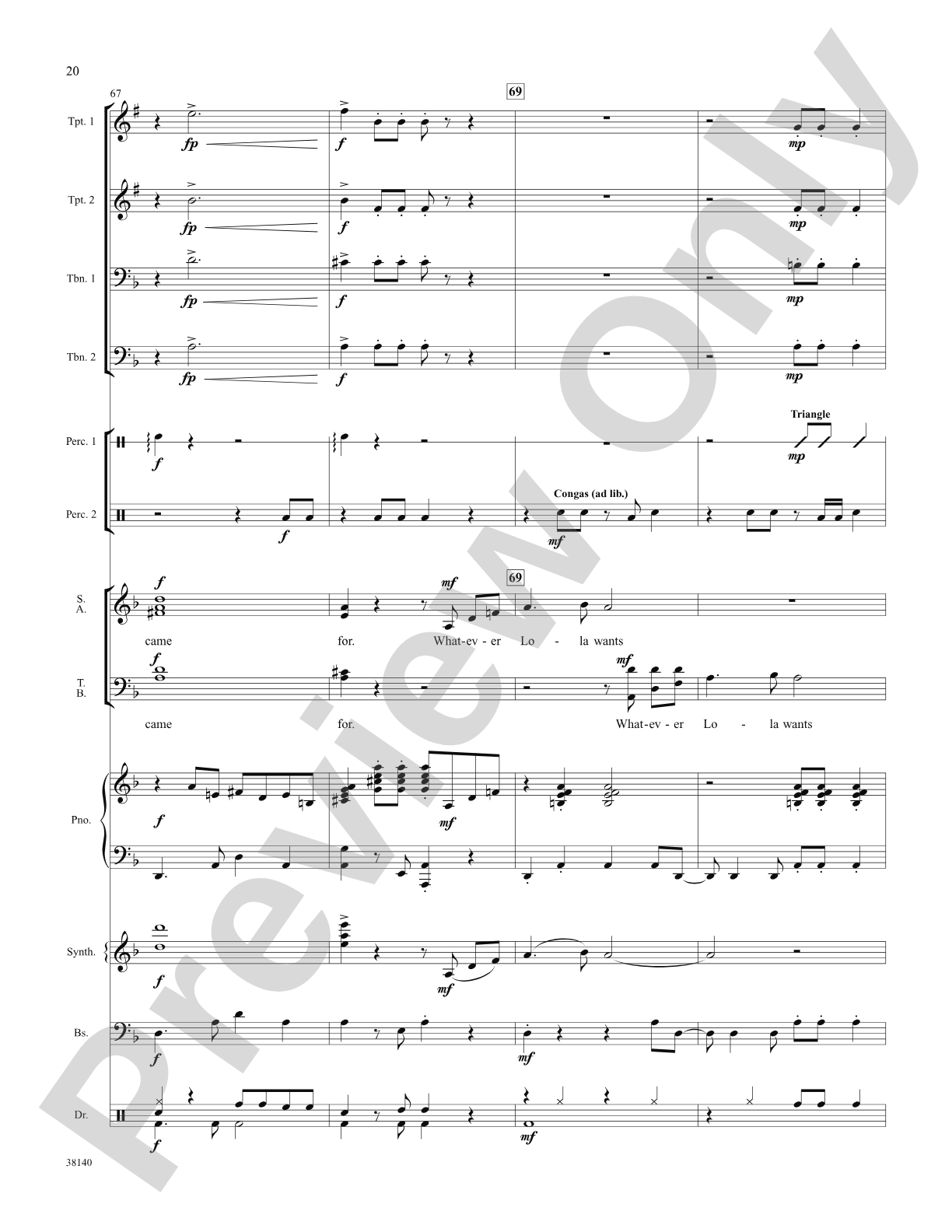Whatever Lola Wants (Lola Gets) (from the musical Damn Yankees): Choral SoundPax