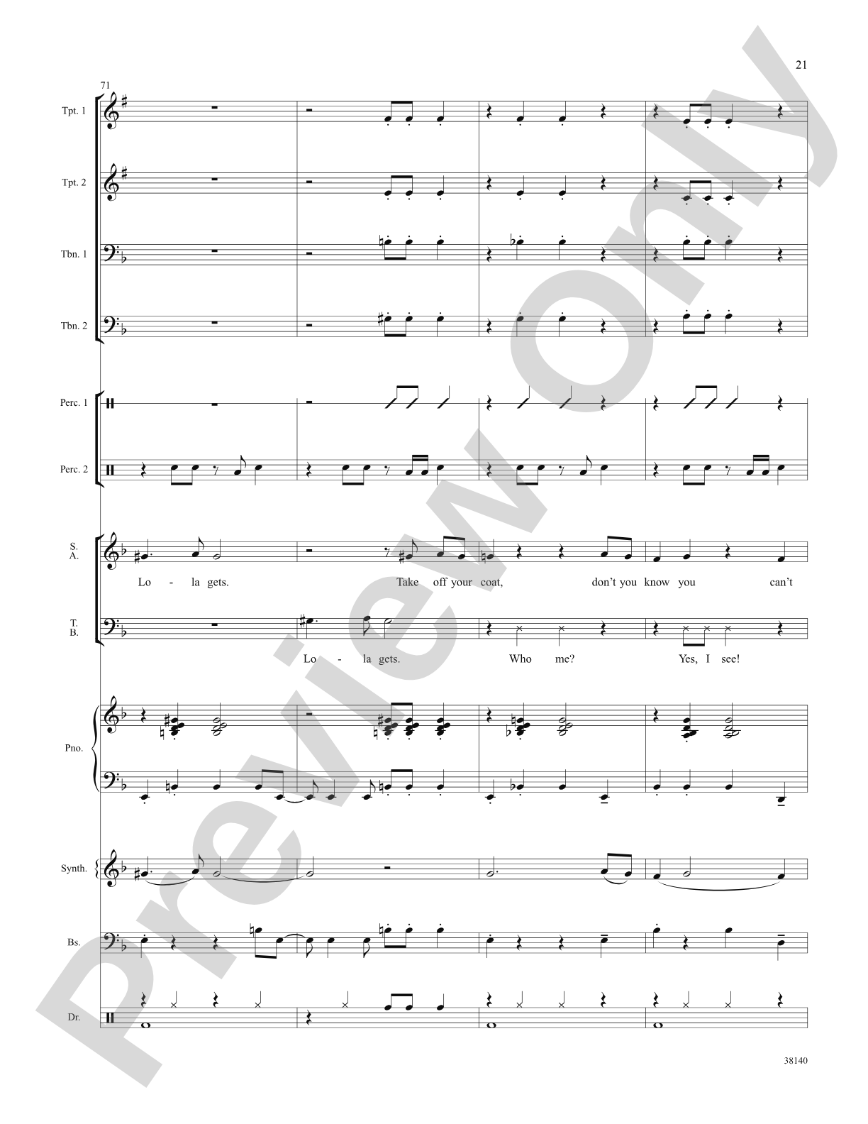Whatever Lola Wants (Lola Gets) (from the musical Damn Yankees): Choral SoundPax