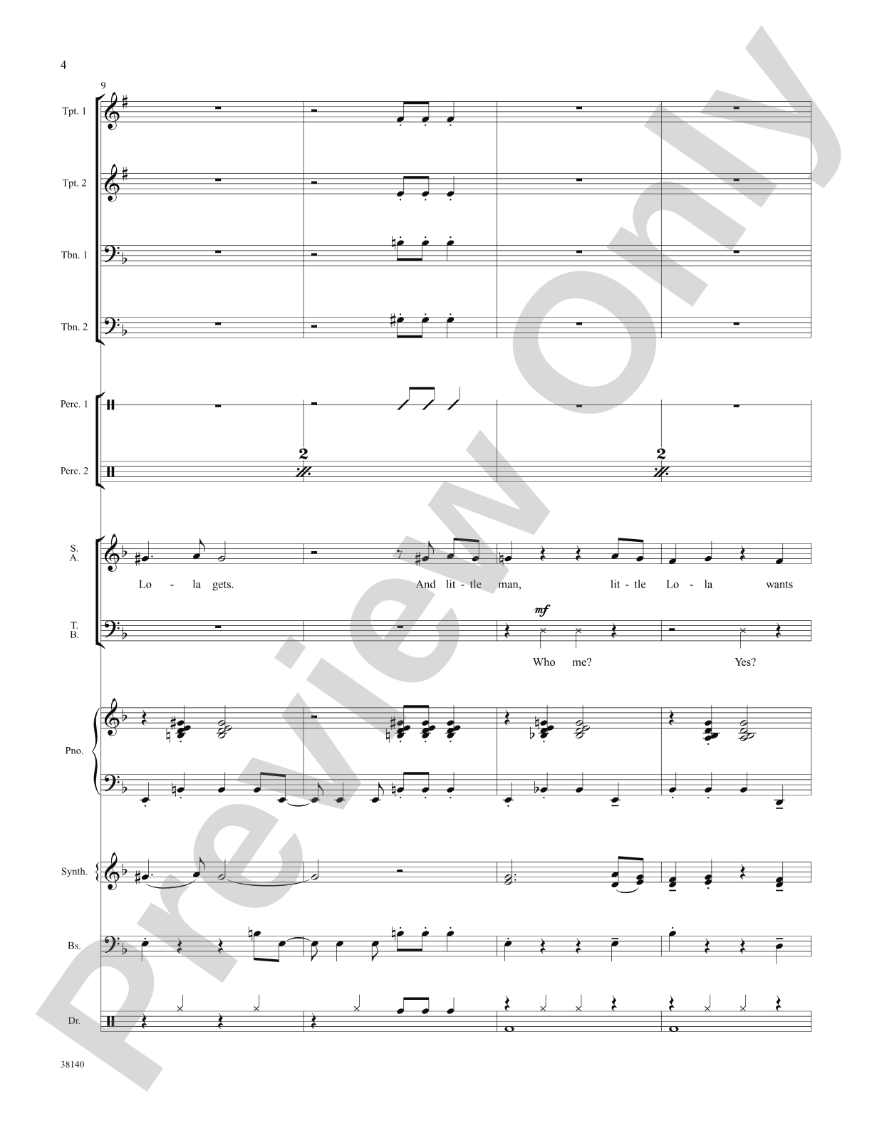 Whatever Lola Wants (Lola Gets) (from the musical Damn Yankees): Choral SoundPax