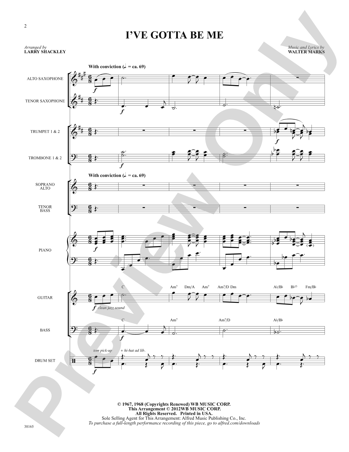 I've Gotta Be Me: Choral SoundPax
