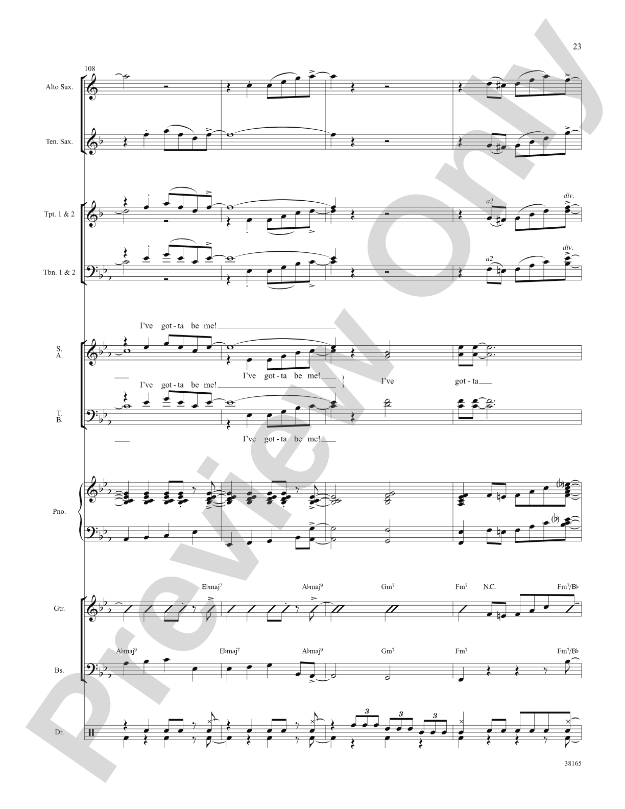 I've Gotta Be Me: Choral SoundPax