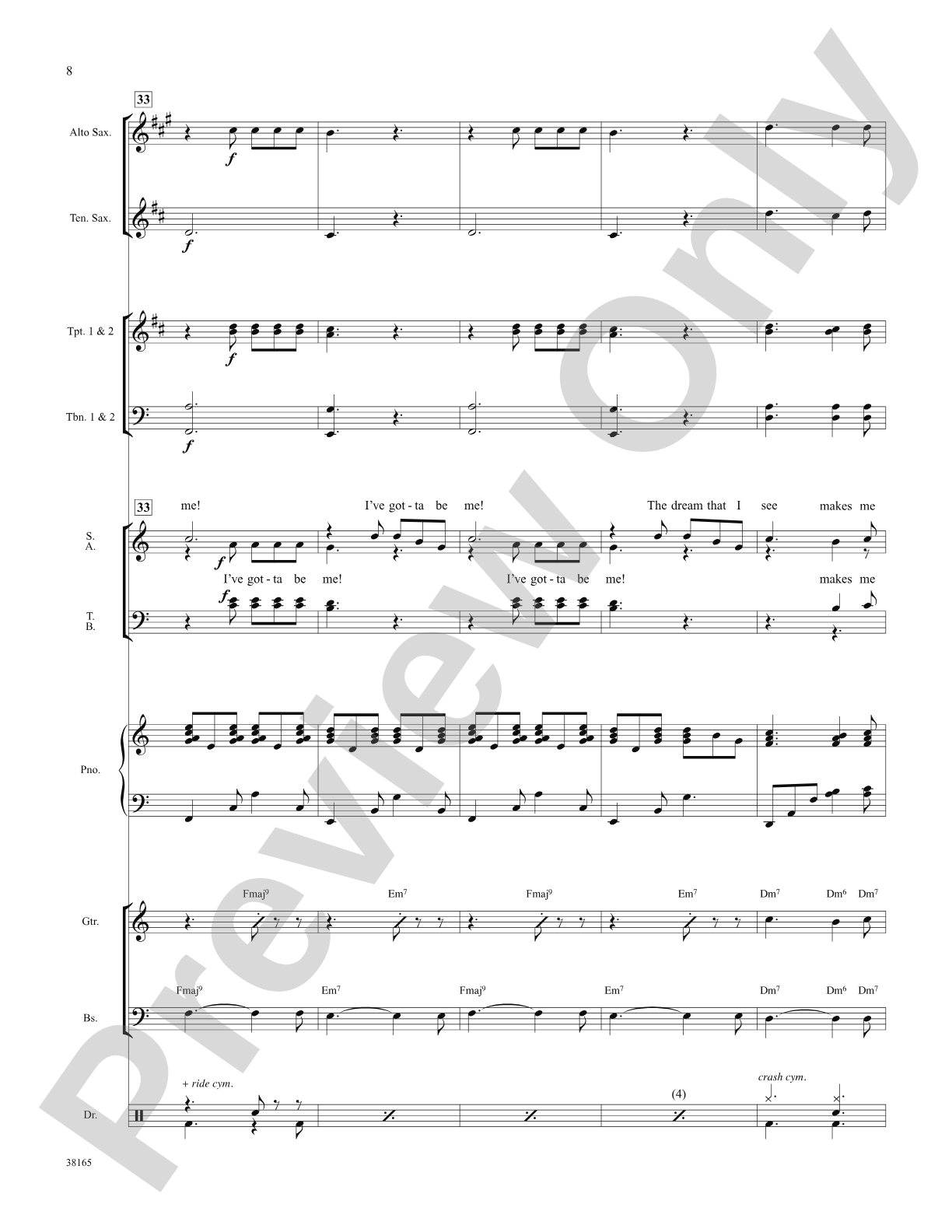 I've Gotta Be Me: Choral SoundPax