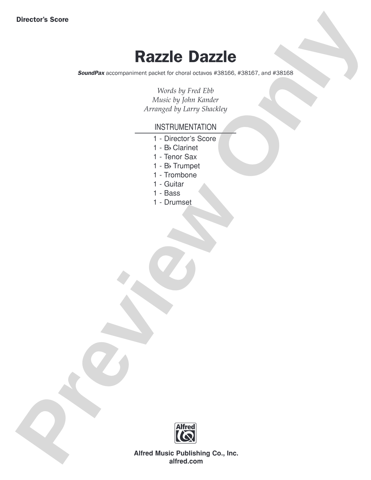 Razzle Dazzle (from the musical Chicago): Choral SoundPax