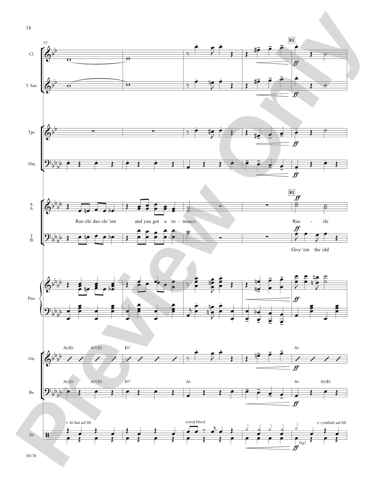 Razzle Dazzle (from the musical Chicago): Choral SoundPax