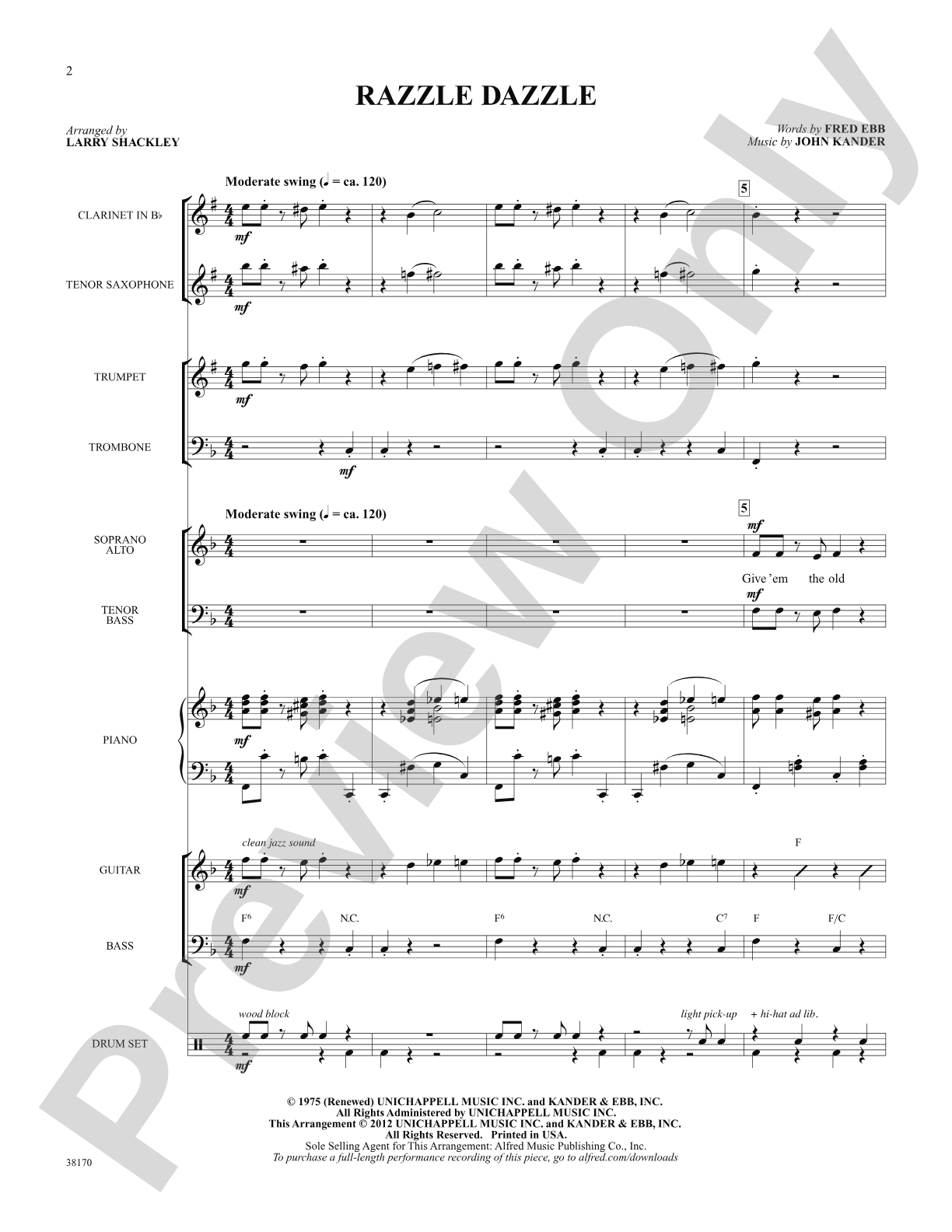 Razzle Dazzle (from the musical Chicago): Choral SoundPax