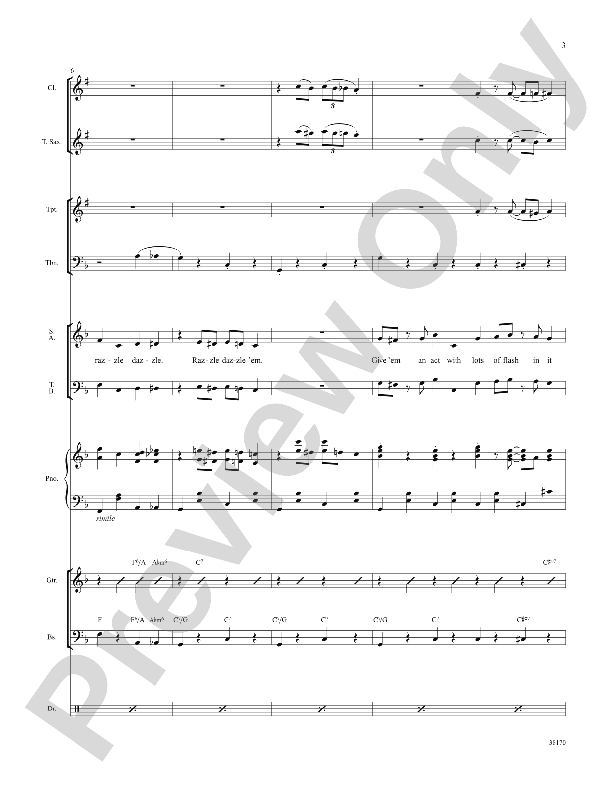 Razzle Dazzle (from the musical Chicago): Choral SoundPax