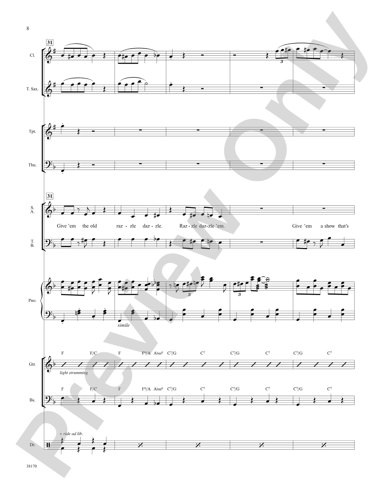 Razzle Dazzle (from the musical Chicago): Choral SoundPax