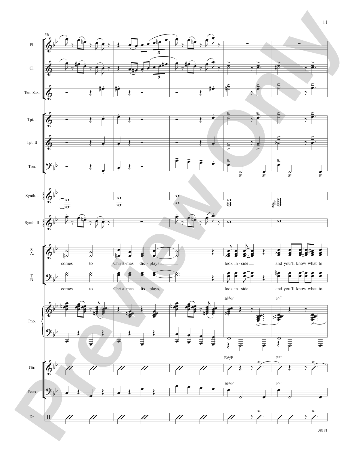 Sparklejollytwinklejingley (from the Broadway musical Elf): Choral SoundPax