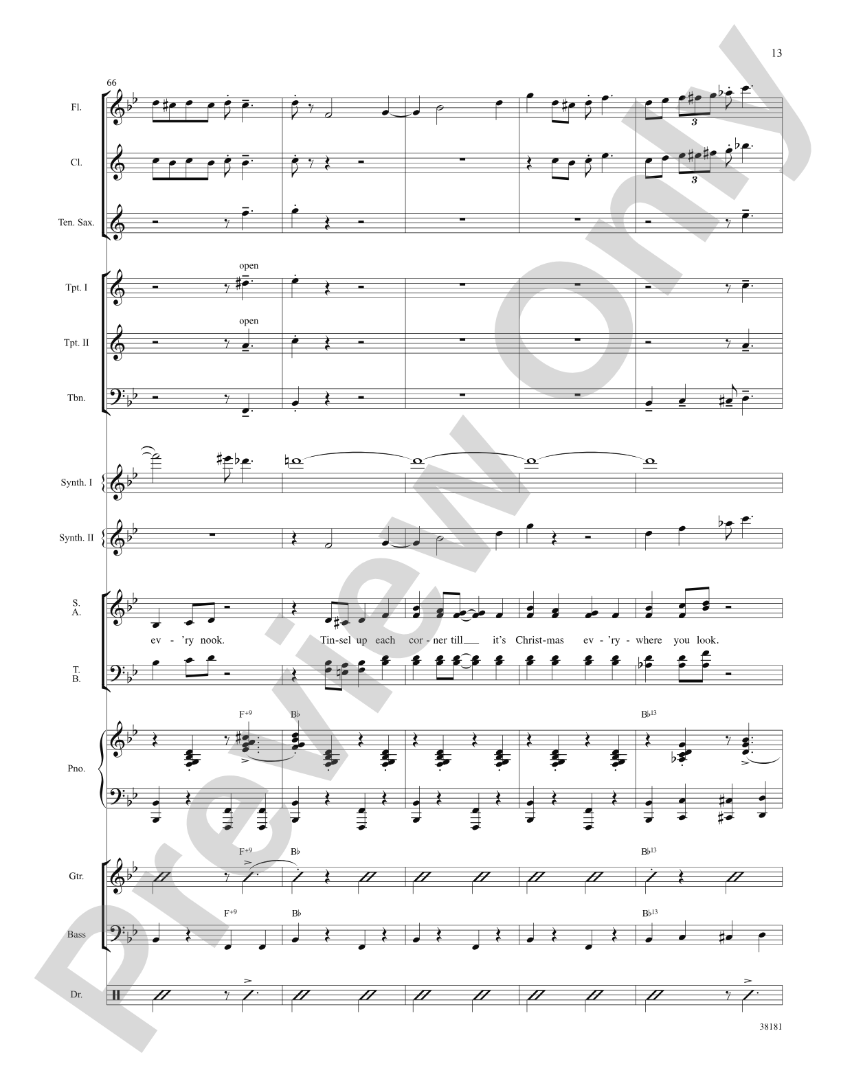 Sparklejollytwinklejingley (from the Broadway musical Elf): Choral SoundPax