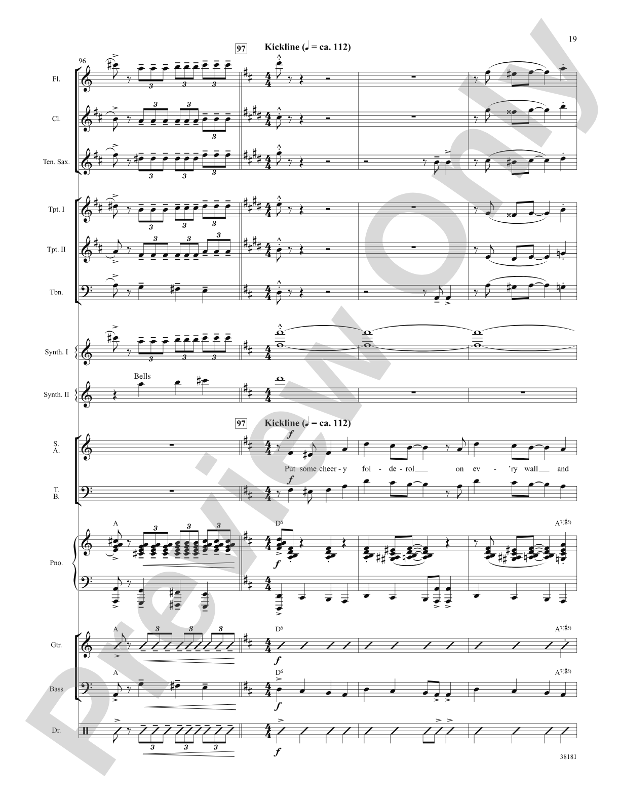 Sparklejollytwinklejingley (from the Broadway musical Elf): Choral SoundPax