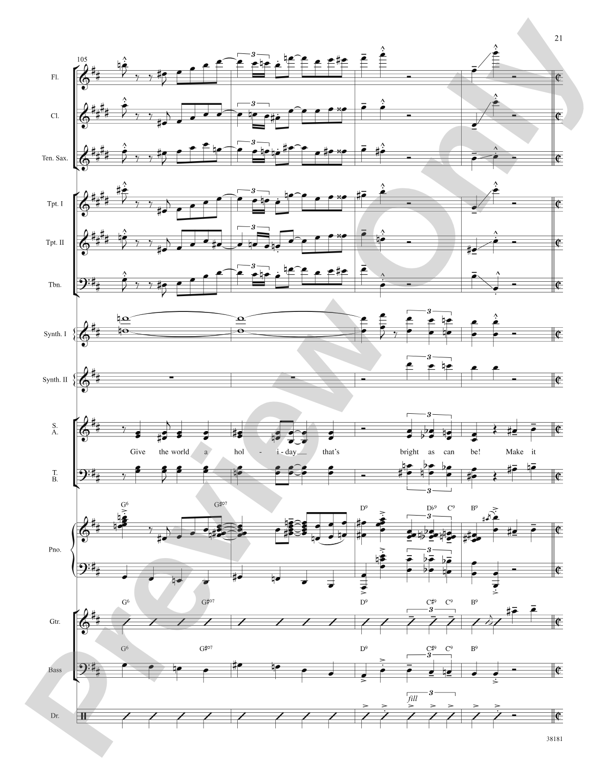 Sparklejollytwinklejingley (from the Broadway musical Elf): Choral SoundPax