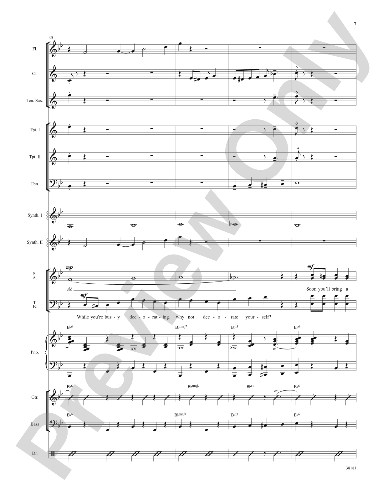 Sparklejollytwinklejingley (from the Broadway musical Elf): Choral SoundPax