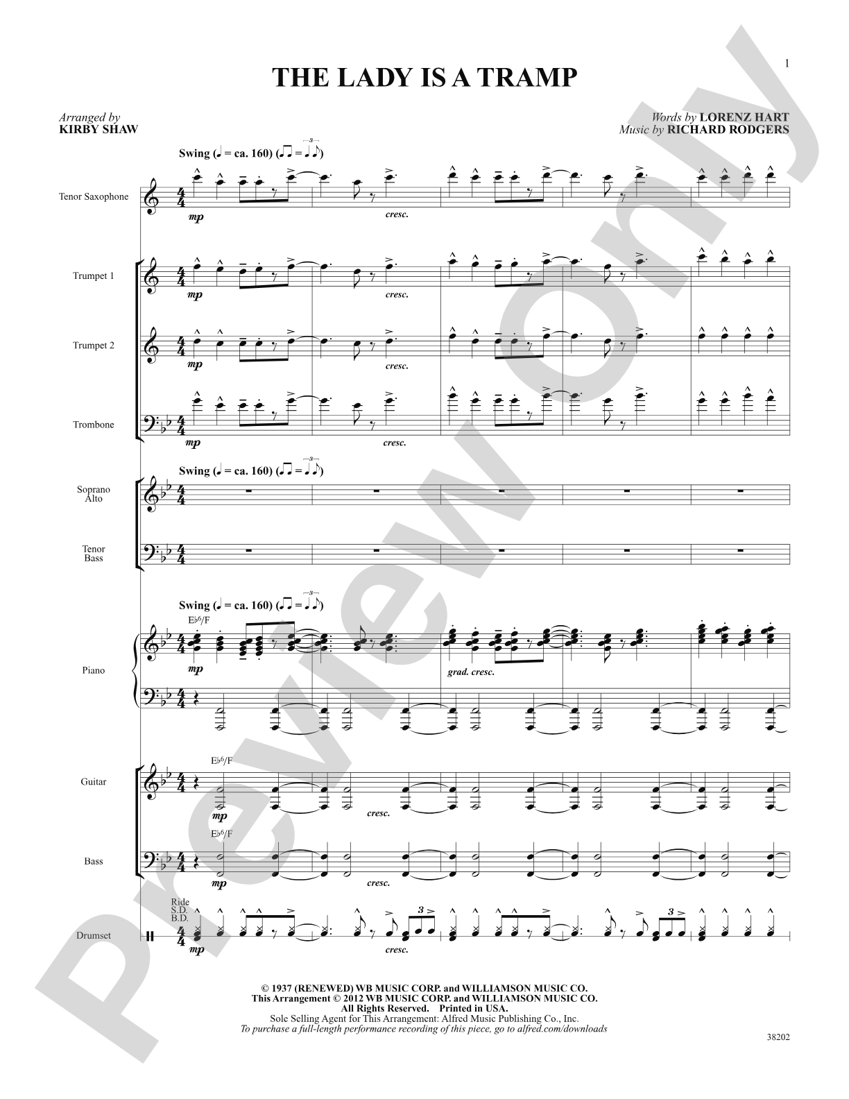 The Lady Is a Tramp: Choral SoundPax