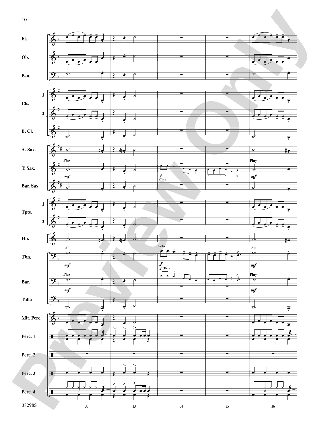 Wade in the Water: Concert Band Conductor Score & Parts