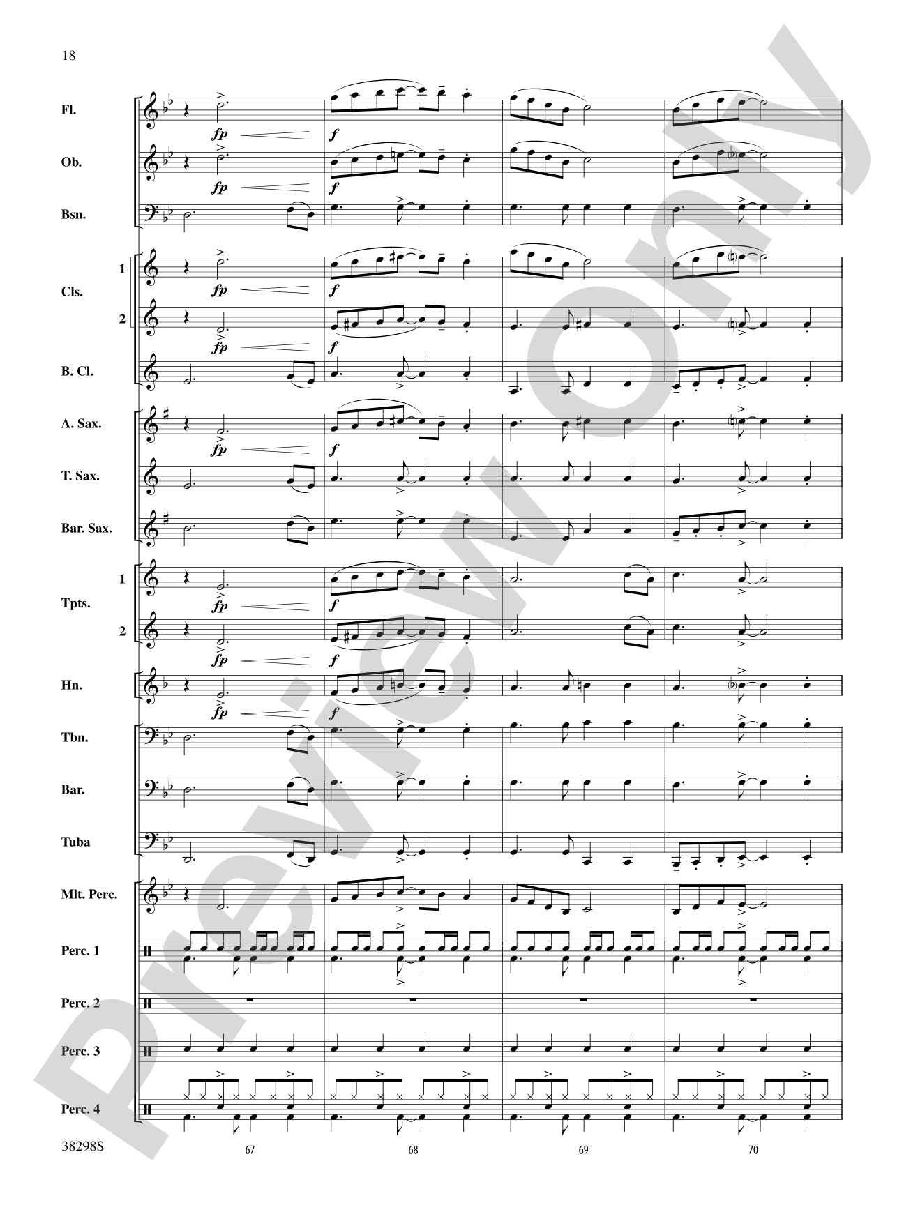 Wade in the Water: Concert Band Conductor Score & Parts
