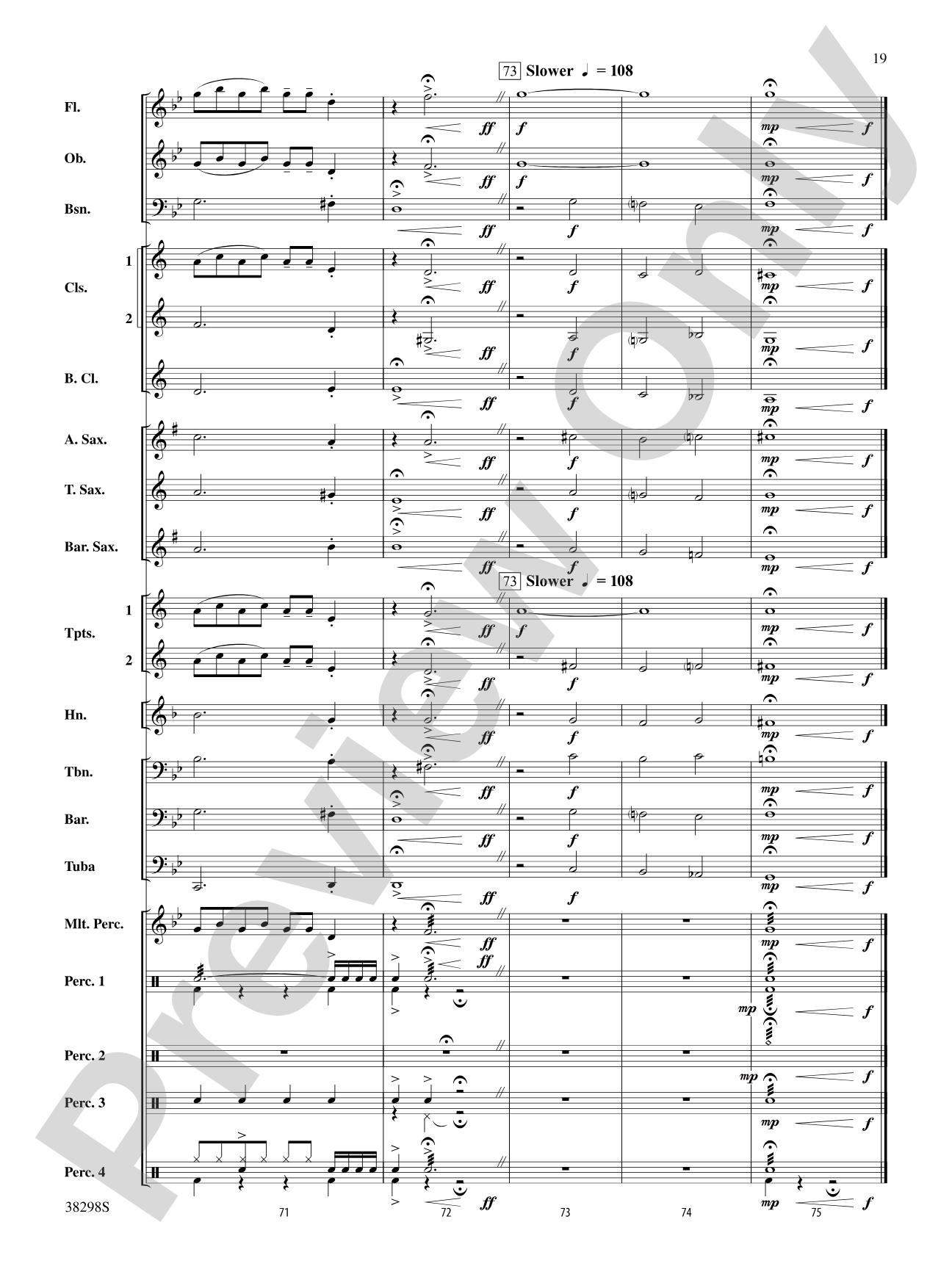 Wade in the Water: Concert Band Conductor Score & Parts