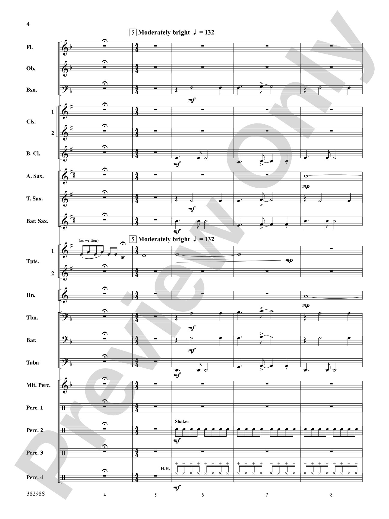 Wade in the Water: Concert Band Conductor Score & Parts