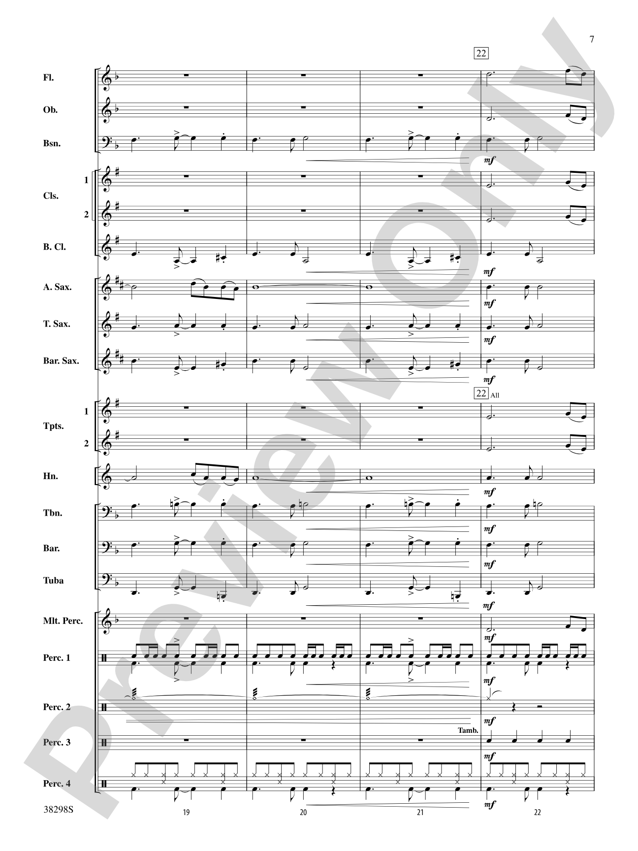 Wade in the Water: Concert Band Conductor Score & Parts
