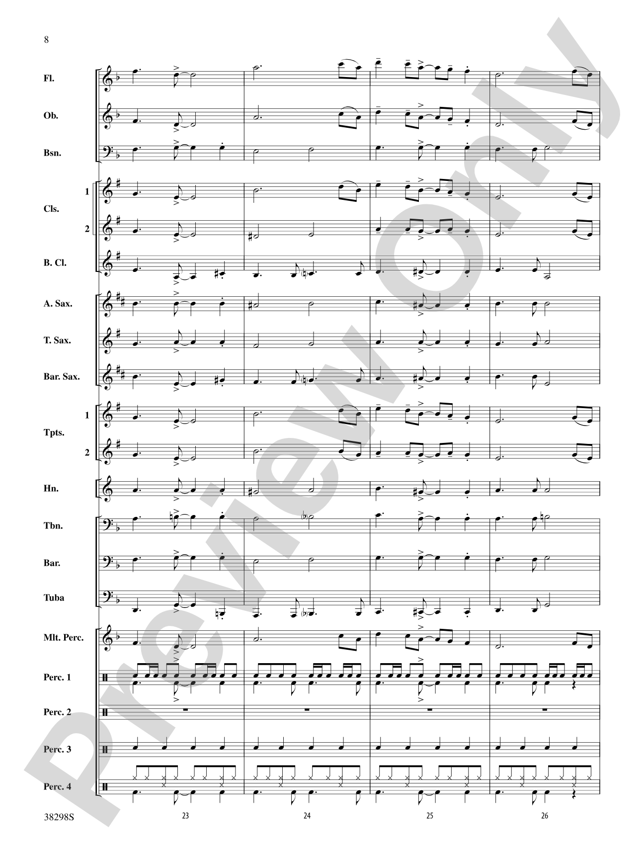 Wade in the Water: Concert Band Conductor Score & Parts