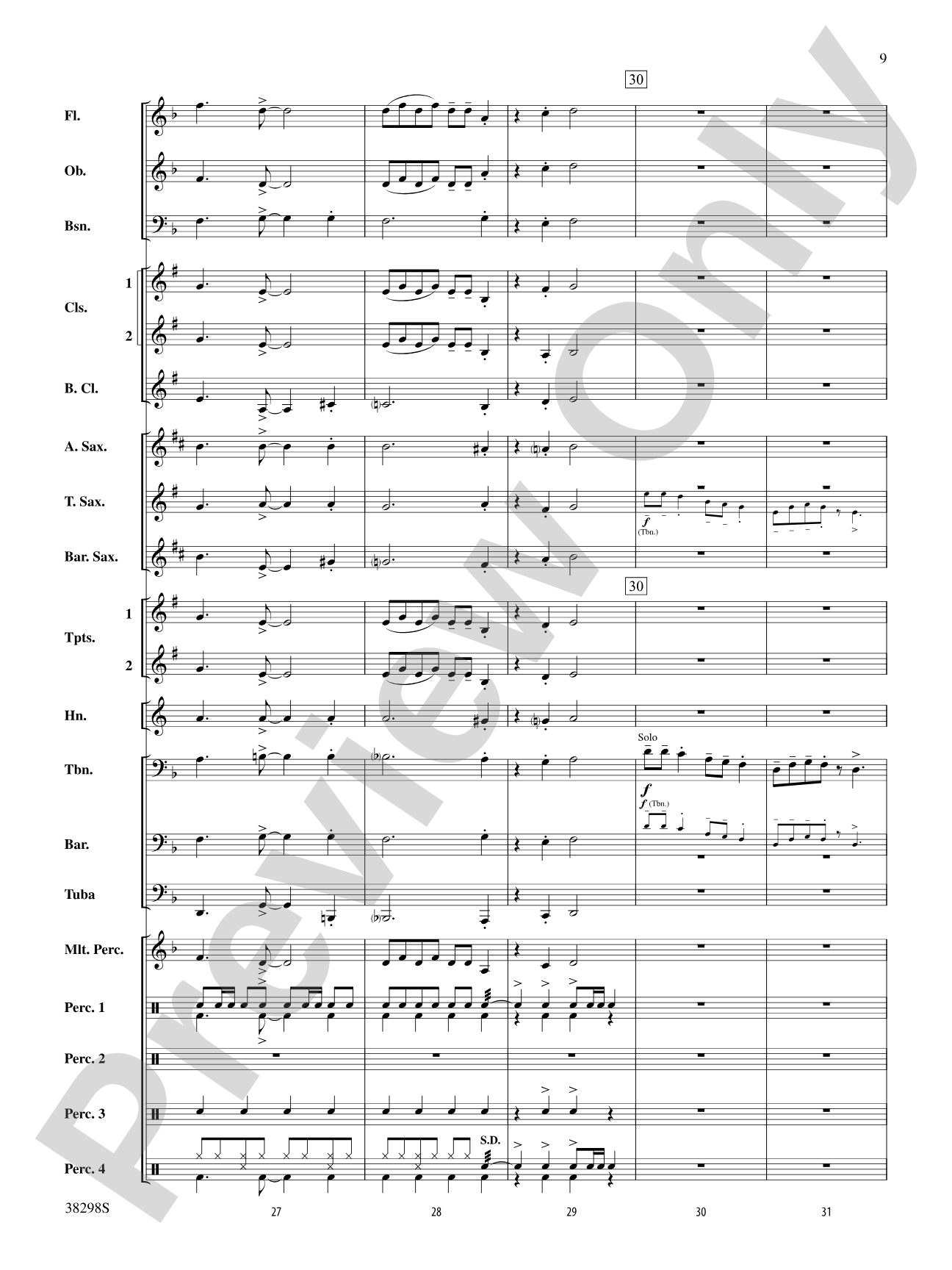 Wade in the Water: Concert Band Conductor Score & Parts