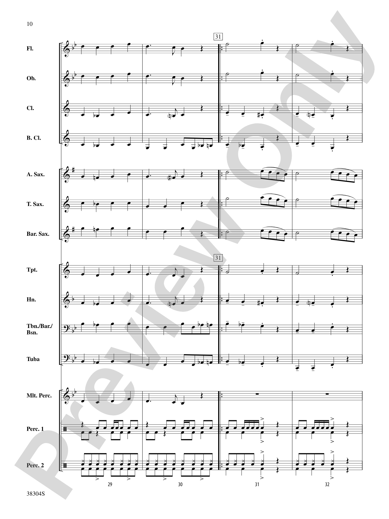 Saxes We Have Heard on High: Concert Band Conductor Score & Parts