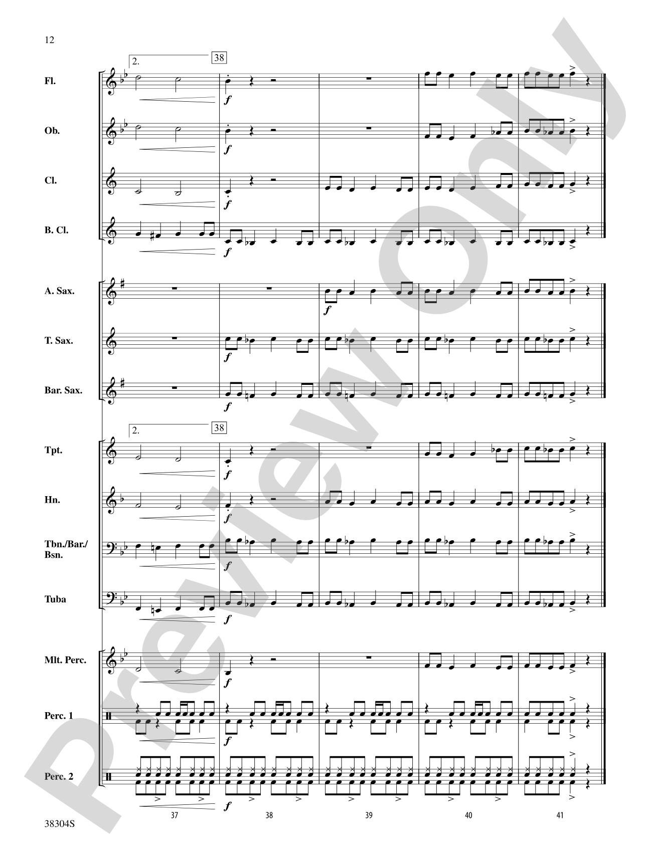 Saxes We Have Heard on High: Concert Band Conductor Score & Parts
