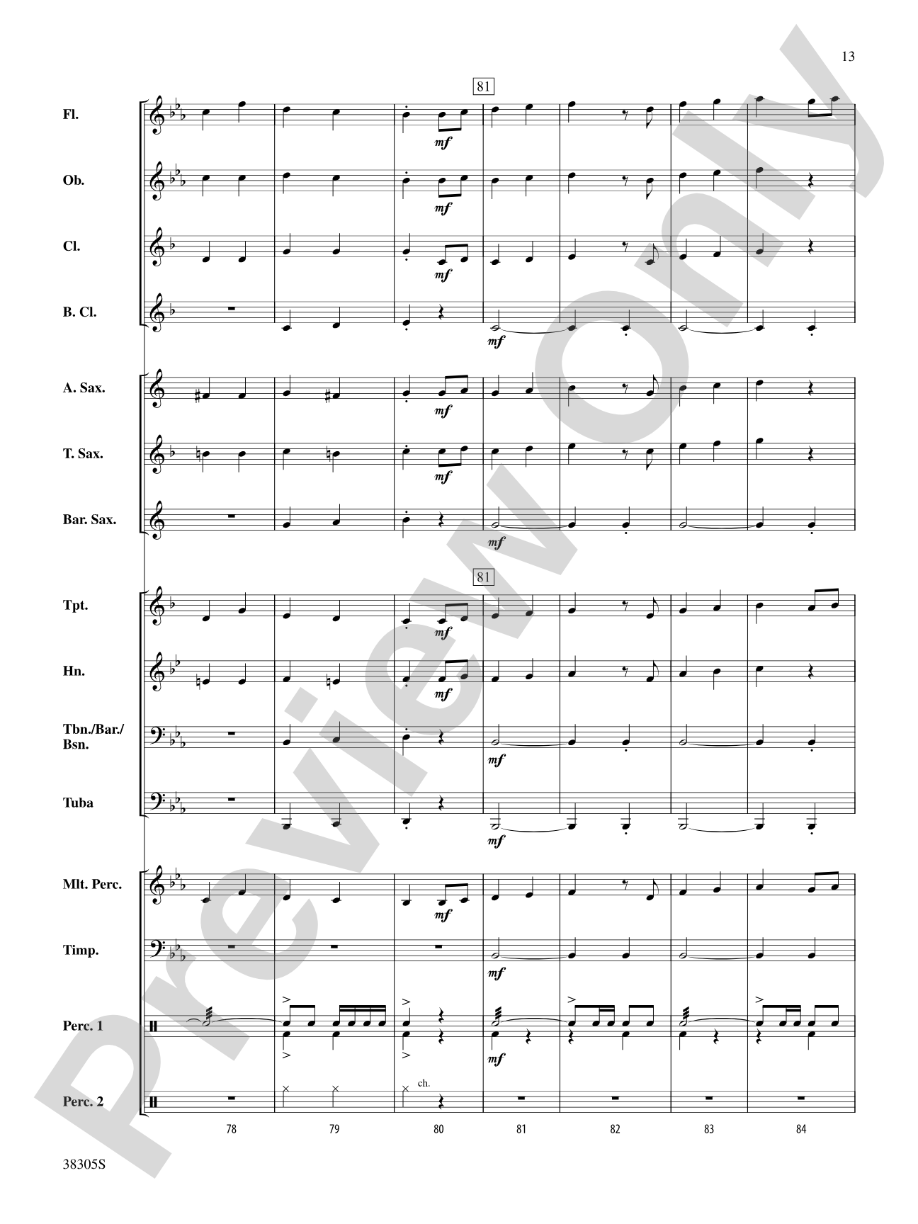 A Star Spangled March: Concert Band Conductor Score & Parts