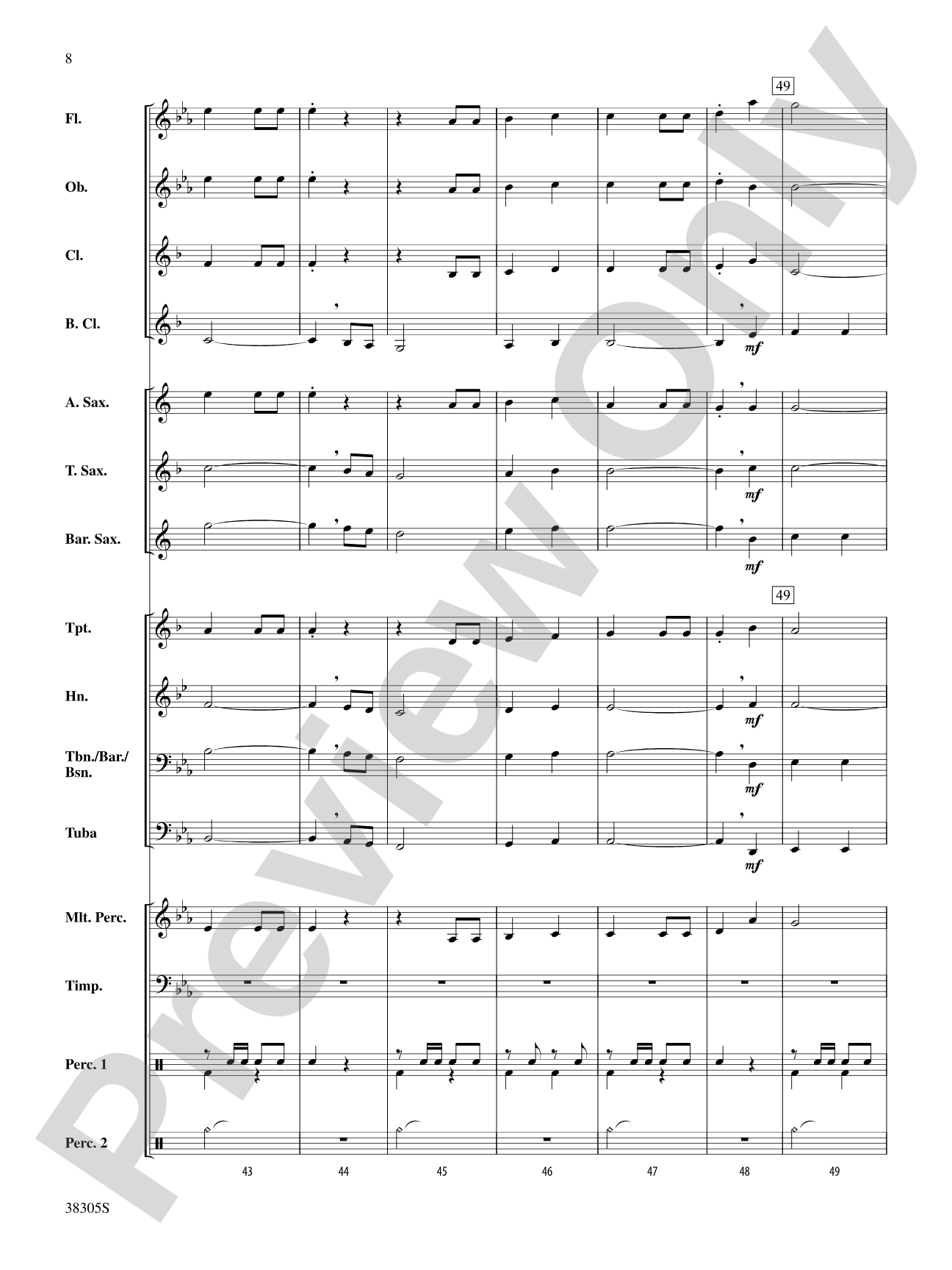 A Star Spangled March: Concert Band Conductor Score & Parts