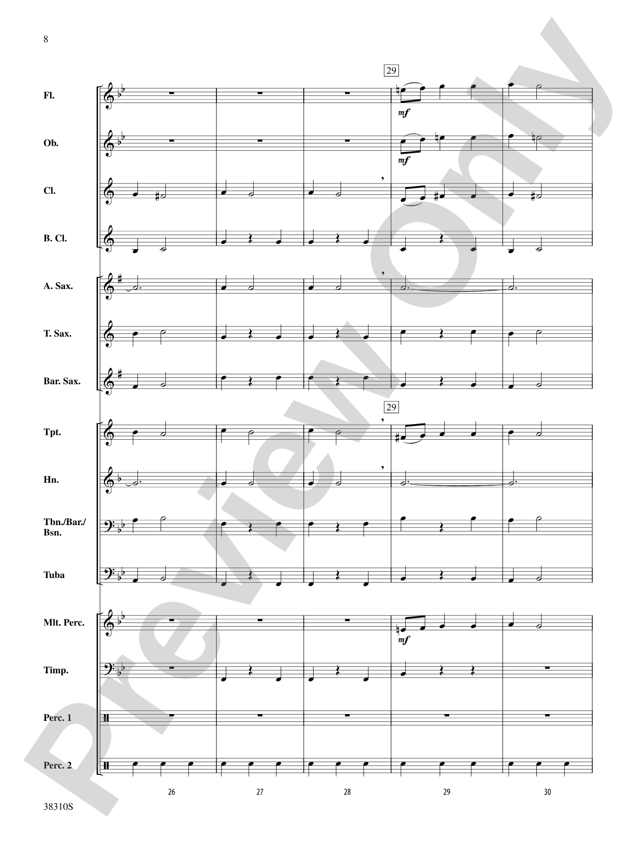 Slavonic Dance No. 1: Concert Band Conductor Score & Parts