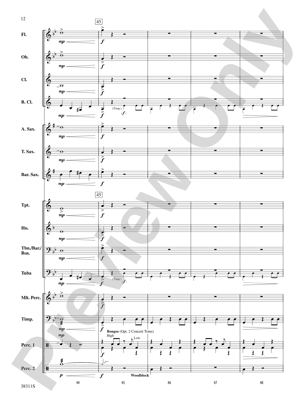 Winds of the Orient: Score