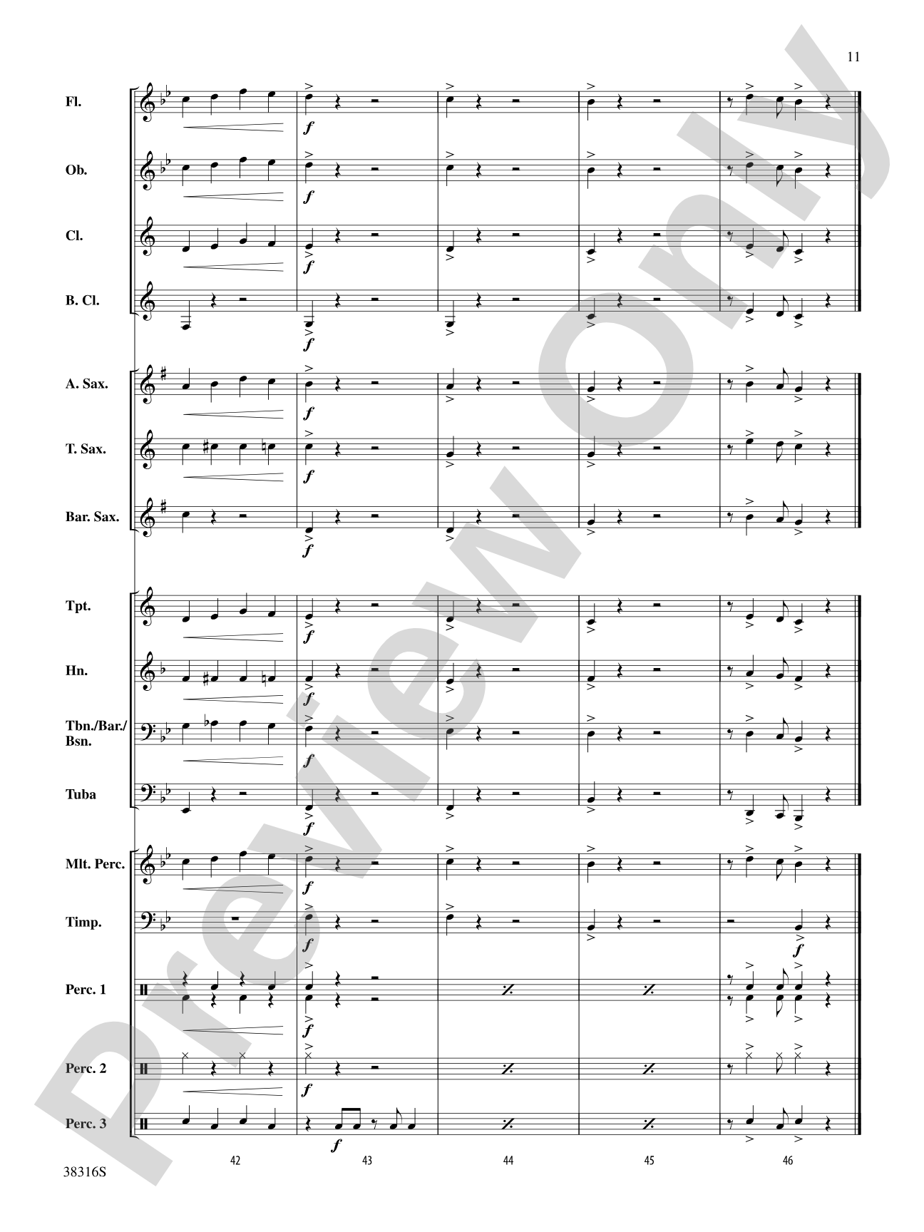 The Syncopated Clock: Concert Band Conductor Score & Parts
